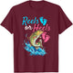 Reels or Heels Design for Fishing lovers T-Shirt - T-Shirt | Maroon