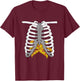 Halloween Day Cool Italian Food Pizza Dough Skeleton Pizza T-Shirt - T-Shirt | Maroon