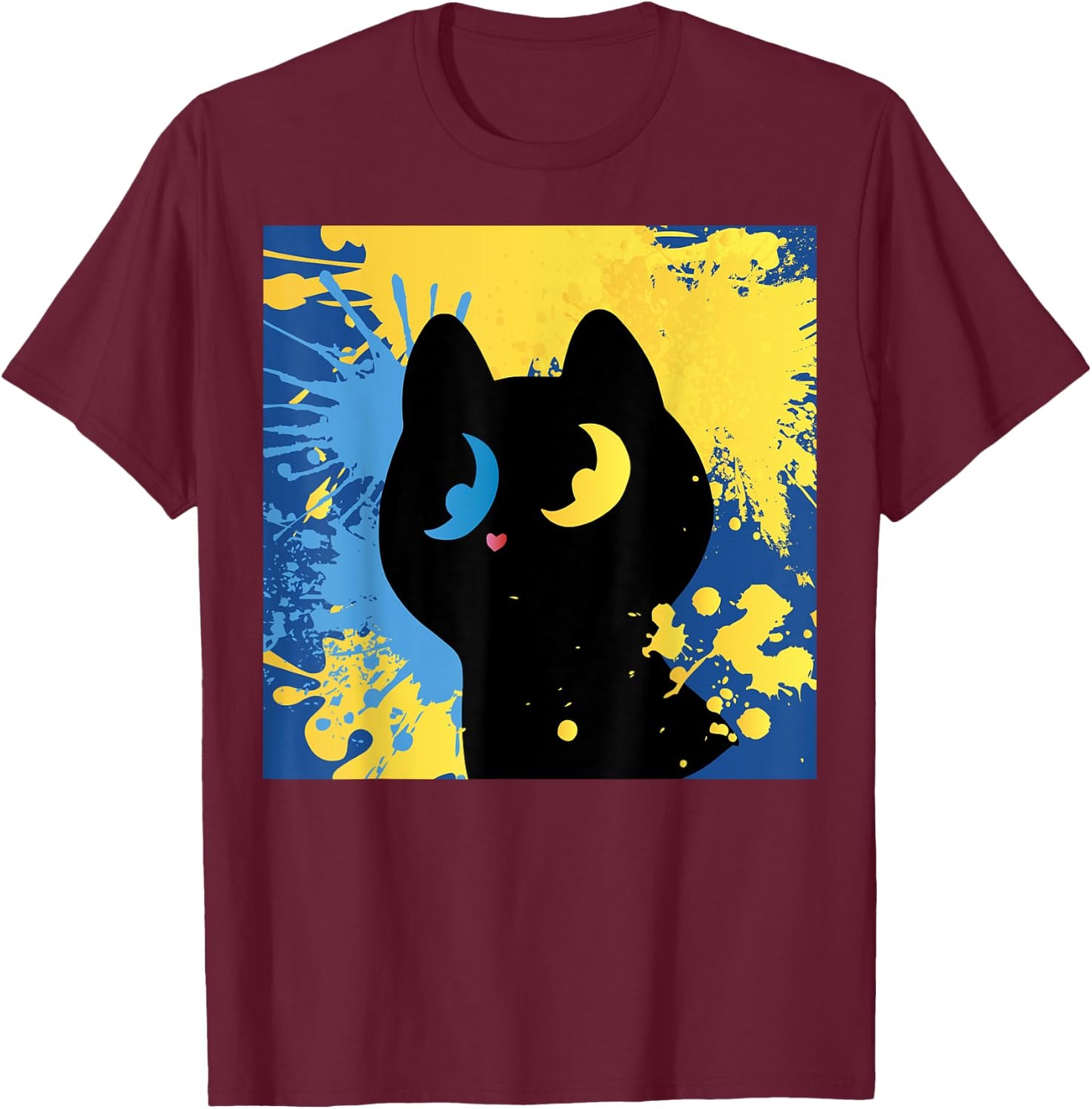 Ukrainian cats Ukraine Ukraine Flag cat lovers T-Shirt - T-Shirt | Maroon