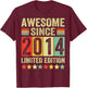 Est 2014 Limited Edition 9th Birthday Gifts 9 Year Old T-Shirt - T-Shirt | Maroon