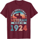 Veteran born in 1924 100th Birthday Military Gifts T-Shirt - T-Shirt | Maroon