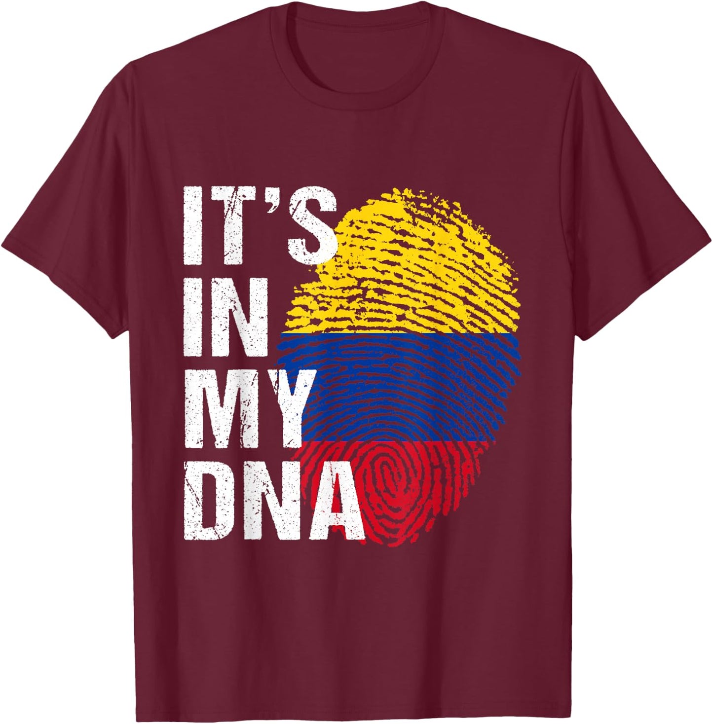 It's in My DNA colombian proud men women kids colombia T-Shirt - T-Shirt | Maroon
