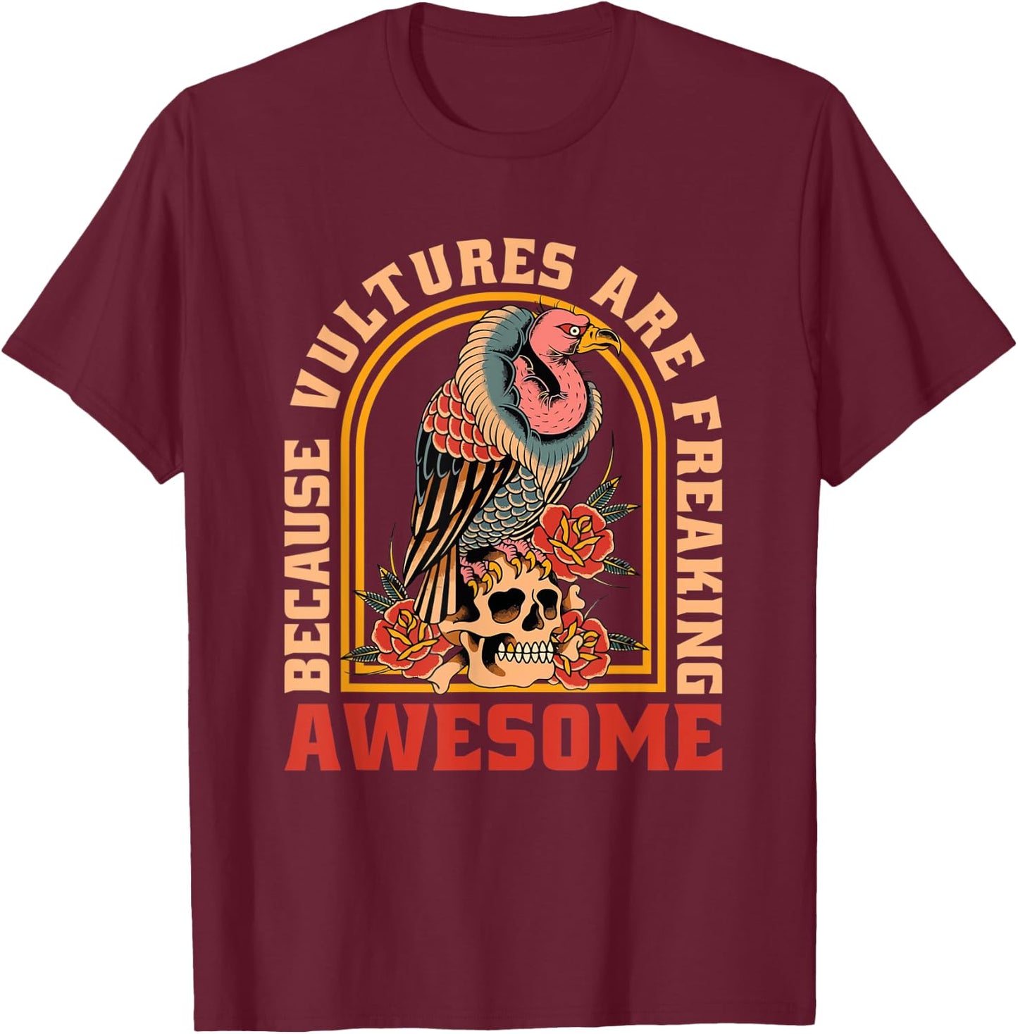 Vulture Shirt For Vulture Watcher Buzzard Scavenger Turkey T-Shirt - T-Shirt | Maroon