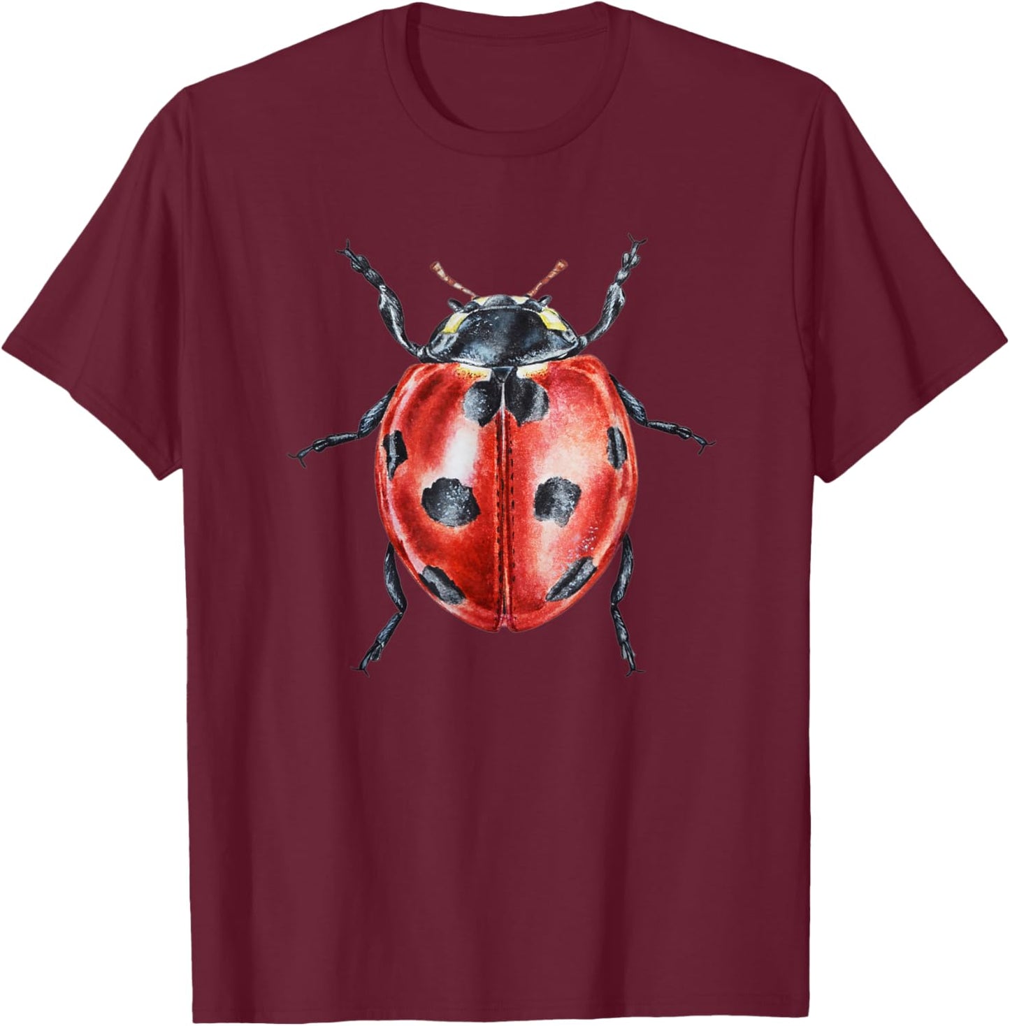 cute ladybug Hand drew for lovers of insects Bug T-Shirt - T-Shirt | Maroon