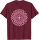 Mandala Circle Meditation Yoga Outfit T-Shirt - T-Shirt | Maroon