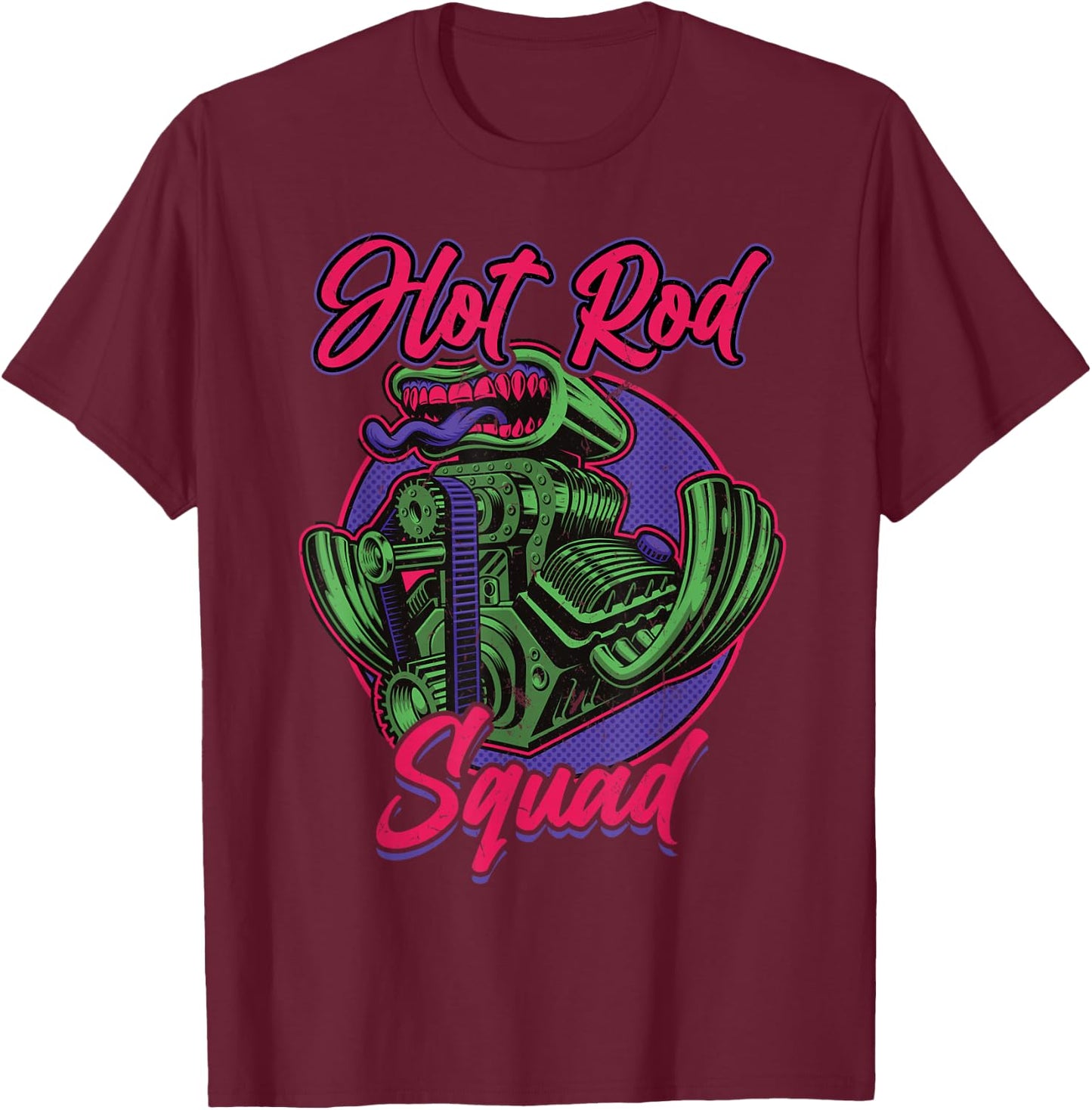 Hot Rod Squad T-Shirt - T-Shirt | Maroon