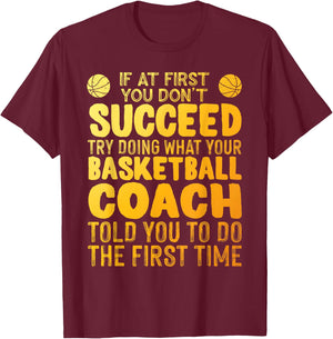 Funny Basketball Coach Art Women Team Player Sports T-Shirt - T-Shirt | Maroon