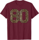 Leopard Number 80 Athlete Sports Jersey Supporter Fanwear T-Shirt - T-Shirt | Maroon