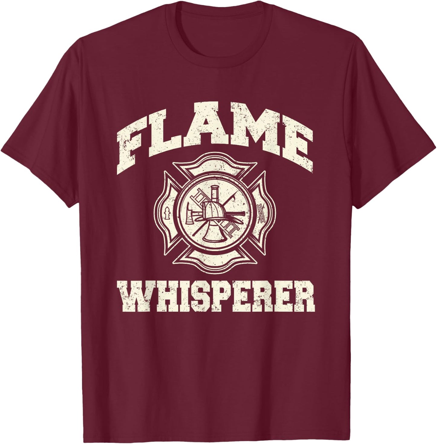 Funny Firefighting Fireman - Volunteer Firefighters T-Shirt - T-Shirt | Maroon