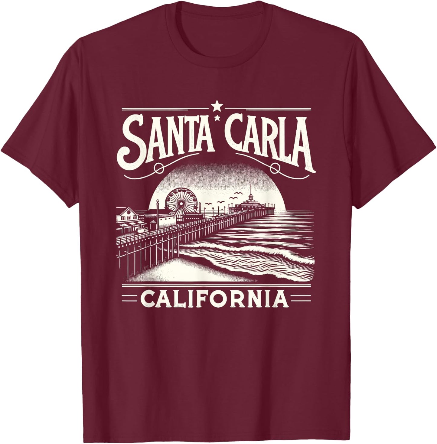 Santa Carla California Vampire Murder Capital Of The World T-Shirt - T-Shirt | Maroon