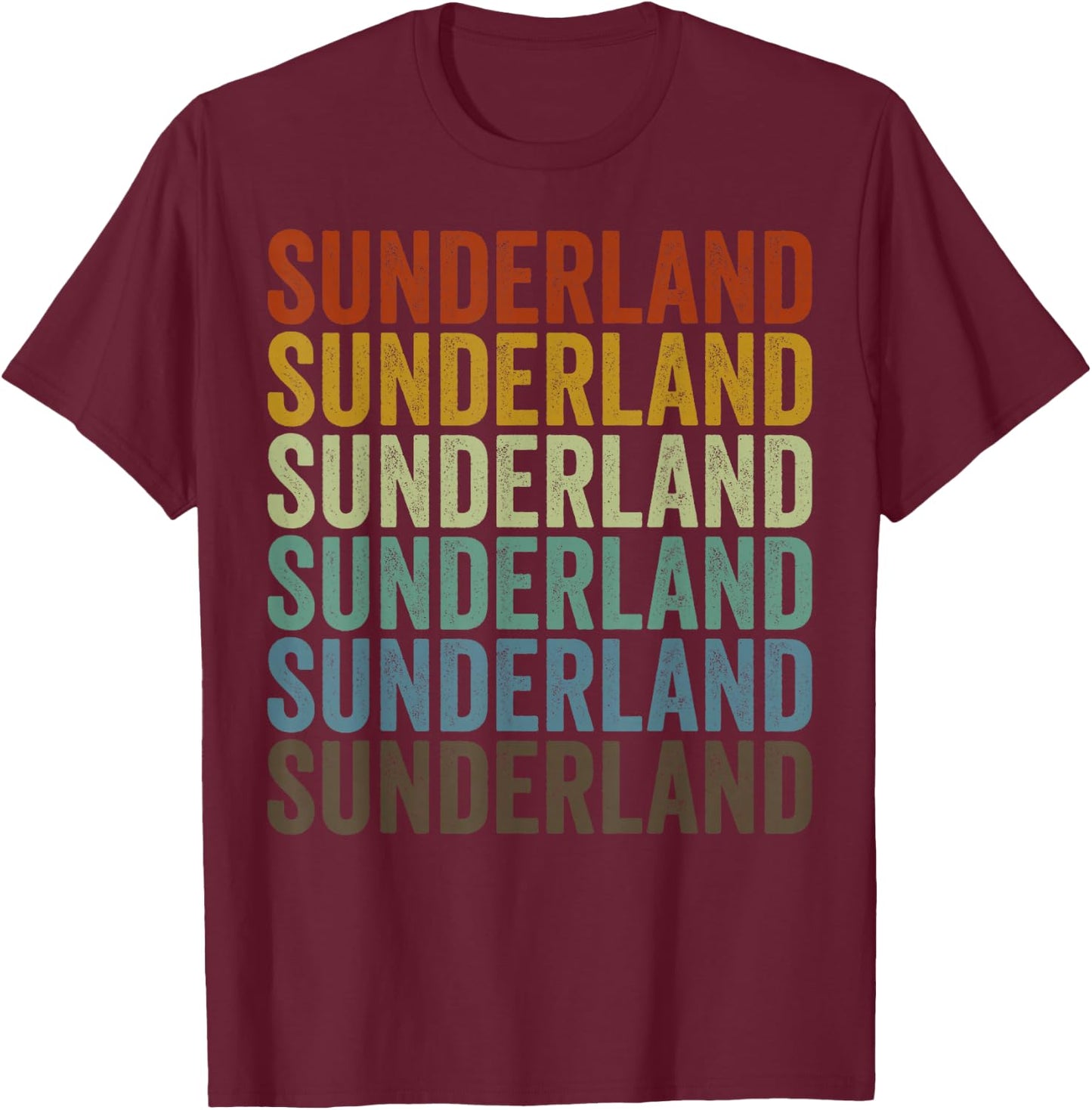 Sunderland City Retro T-Shirt - T-Shirt | Maroon