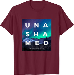 Unashamed of the Gospel of Jesus Christ Romans 116 Christian T-Shirt - T-Shirt | Maroon