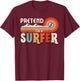 Pretend I'm A Surfer Retro Family Matching Halloween Costume T-Shirt - T-Shirt | Maroon