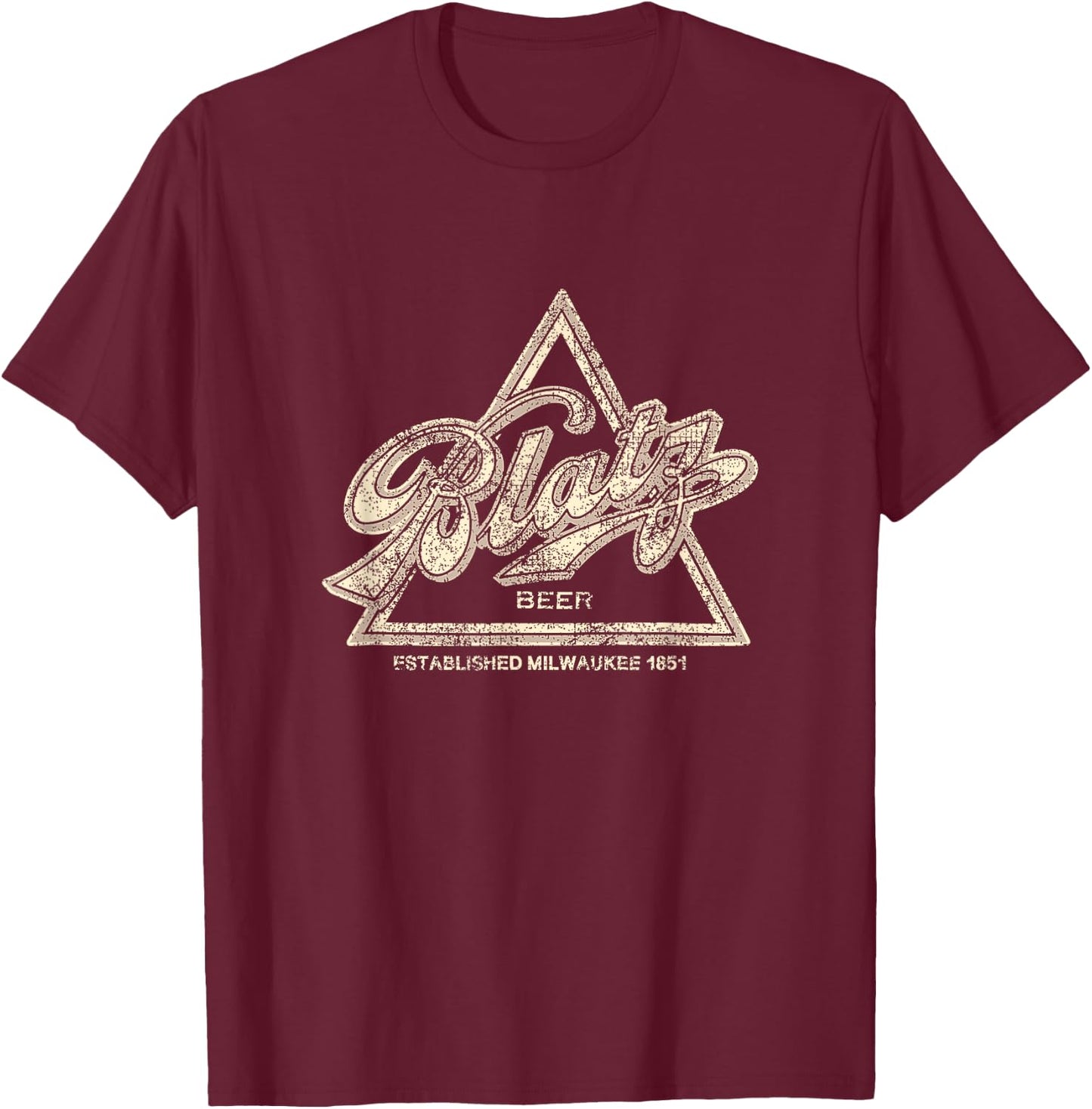 Blatz Beer Vintage Style - Pale Logo T-Shirt - T-Shirt | Maroon