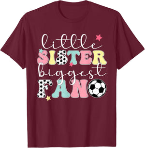 Little Sister Soccer Sister Soccer Player's Sister T-Shirt - T-Shirt | Maroon