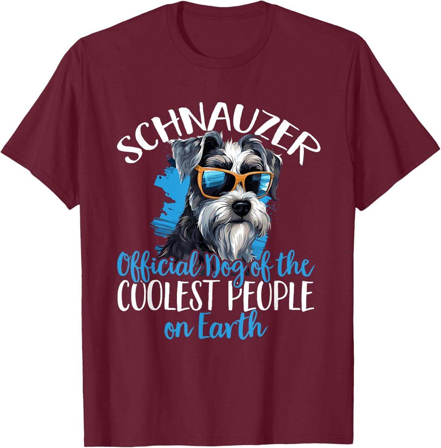 Schnauzer Dog Breed Pet Schnauzer Official Dog T-Shirt - T-Shirt | Maroon