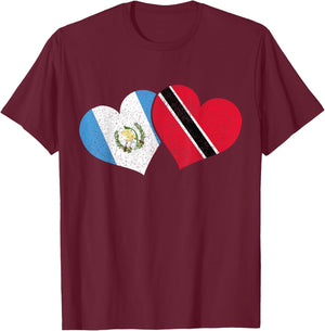 Guatemala Trinidad & Tobago Guatemalan Flag Pride T-Shirt - T-Shirt | Maroon