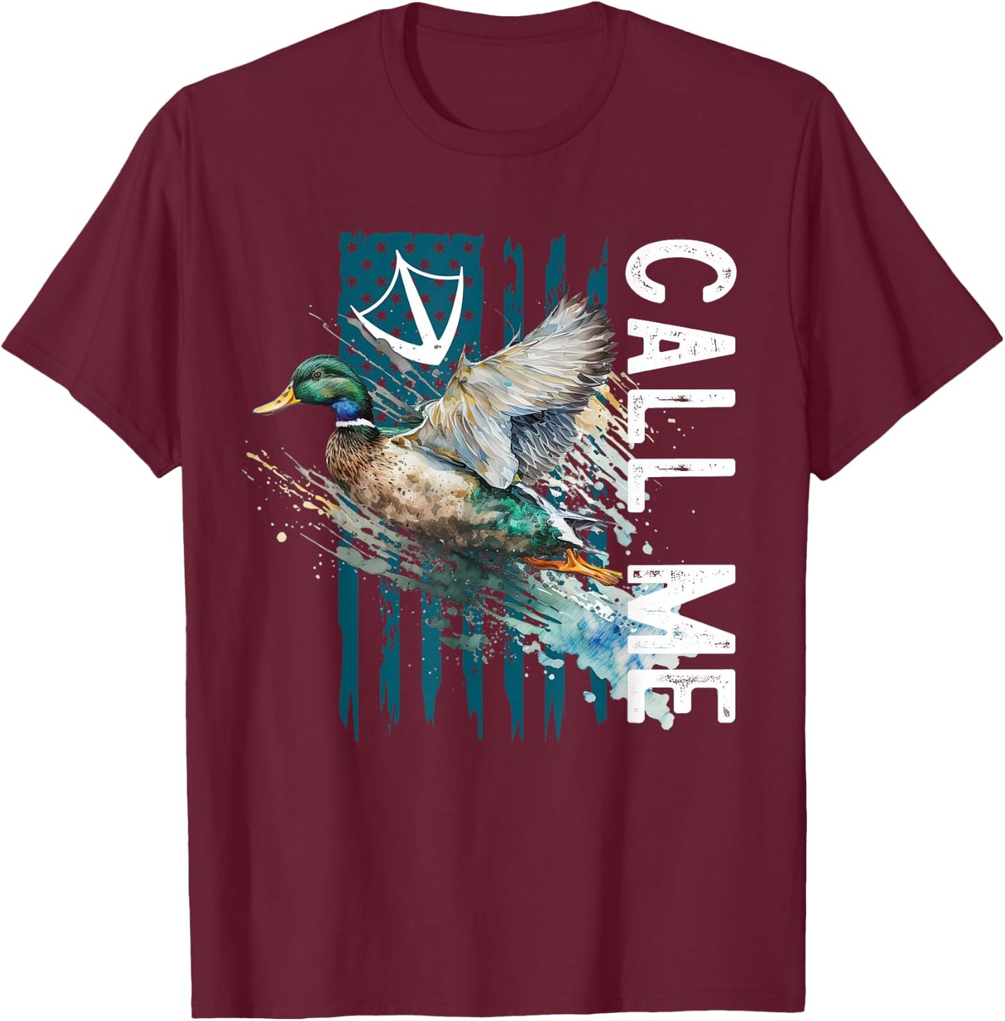 Call Me Mallard Duck Hunter Hunting Season Cute Duck Hunting T-Shirt - T-Shirt | Maroon