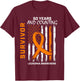 50 Year Leukemia Survivor Gifts American Flag Shirts T-Shirt - T-Shirt | Maroon
