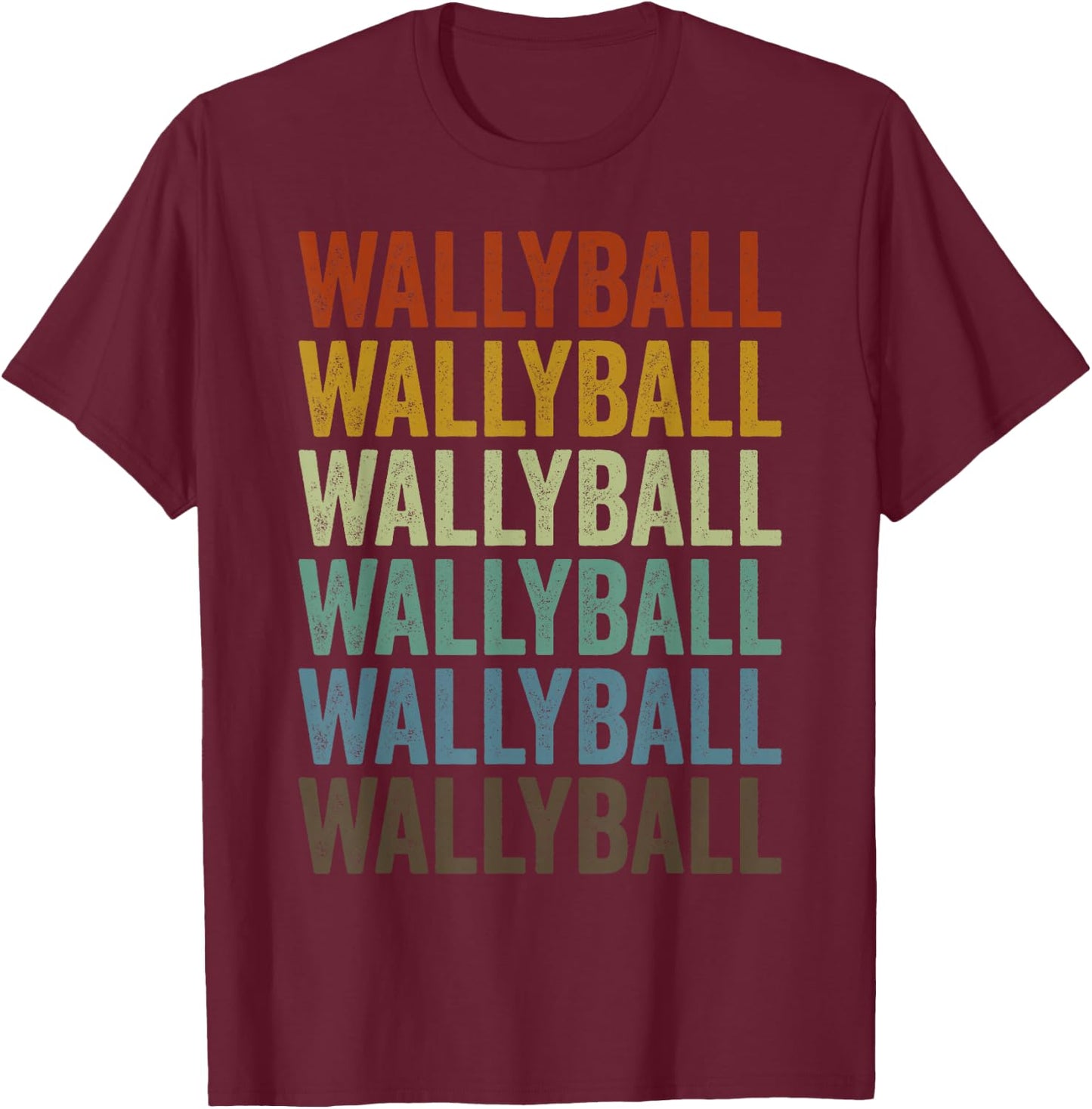 Wallyball Sports Retro T-Shirt - T-Shirt | Maroon