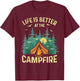Unique Camping Gift RV Camper Accessories & Stuff -Adults, Kids Black Cotton 60%, Polyester 40% Short Sleeve Small Camping, Outdoor Adventures T-Shirt - T-Shirt | Maroon