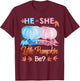 He or She What Will Our Little Pumpkin Be Autumn Baby Shower T-Shirt - T-Shirt | Maroon