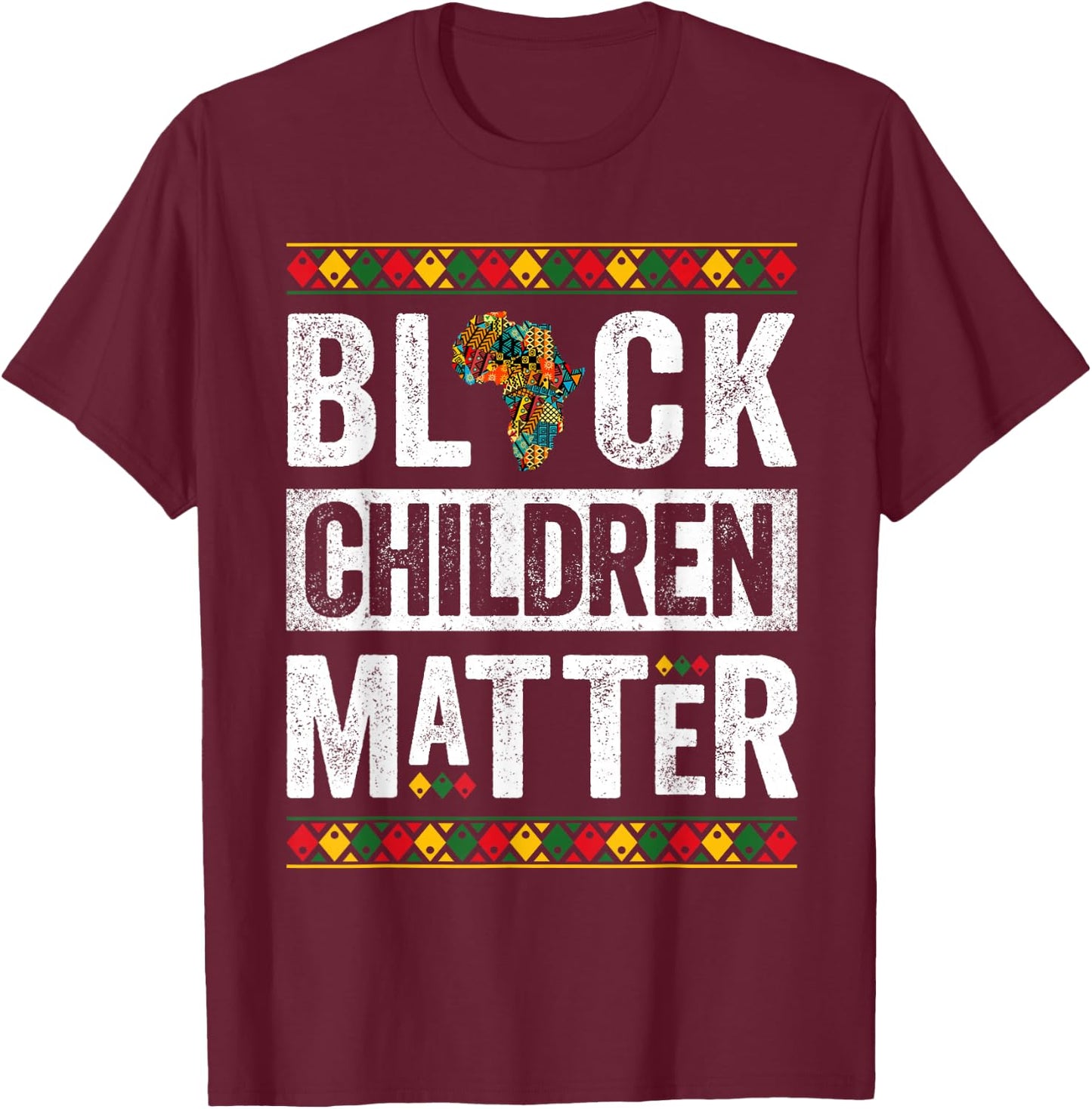 Black Children Matter Kids Black History Month T-Shirt - T-Shirt | Maroon