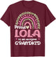 Lola Of A Grandkid Leopard Rainbow Filipino Grandma T-Shirt - T-Shirt | Maroon