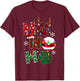 HoHoHo Dog Paw Christmas Pajama Cute Holiday Dog Lovers Xmas Men Women Kids T-Shirt - T-Shirt | Maroon