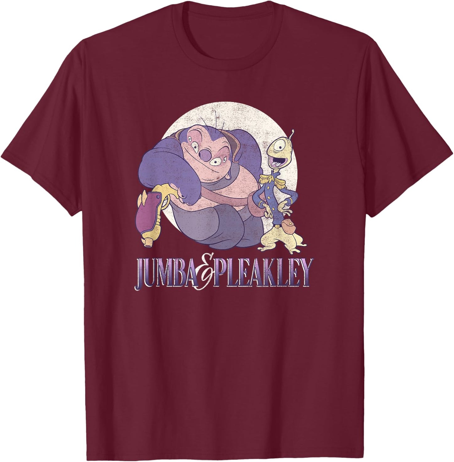 Disney Lilo & Stitch Jumba & Pleakley Poster T-Shirt - T-Shirt | Maroon