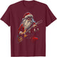 Rock Guitar Santa Claus Playing Guitar - Funny Christmas T-Shirt - T-Shirt | Maroon