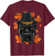 Fall Cane Corso Pilgrim Thanksgiving T-Shirt - T-Shirt | Maroon