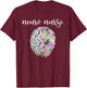 Neuro Nurse Flowers Neuro Nursing Neuroscience Nurse T-Shirt - T-Shirt | Maroon