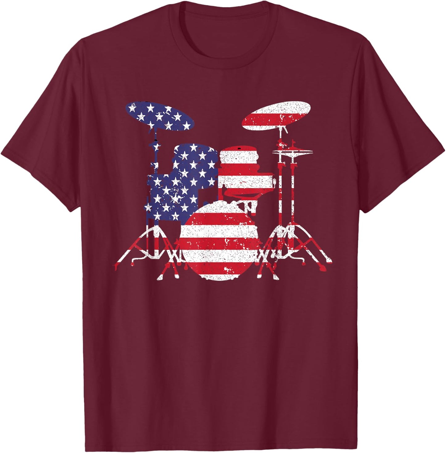 Best Drum Design Women Drum Set Drumming Drummer T-Shirt - T-Shirt | Maroon