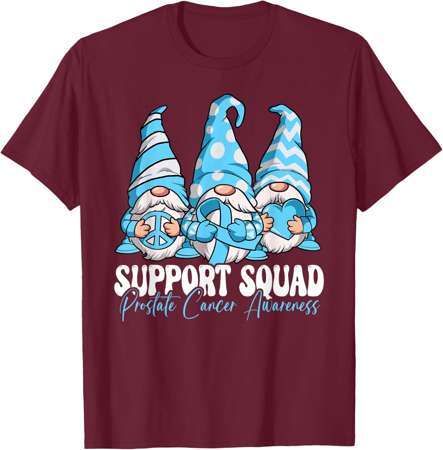 Support Squad Prostate Cancer Awareness Month T-Shirt - T-Shirt | Maroon