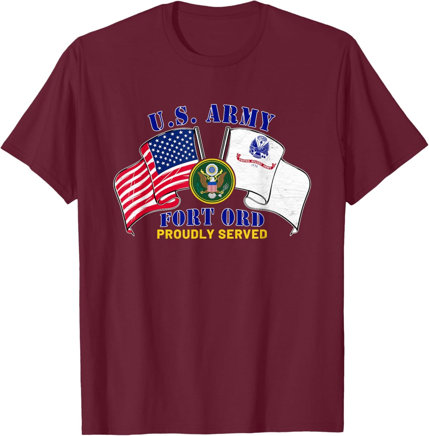 Fort Ord California Ca Us Army Training Center Infantry T-Shirt - T-Shirt | Maroon