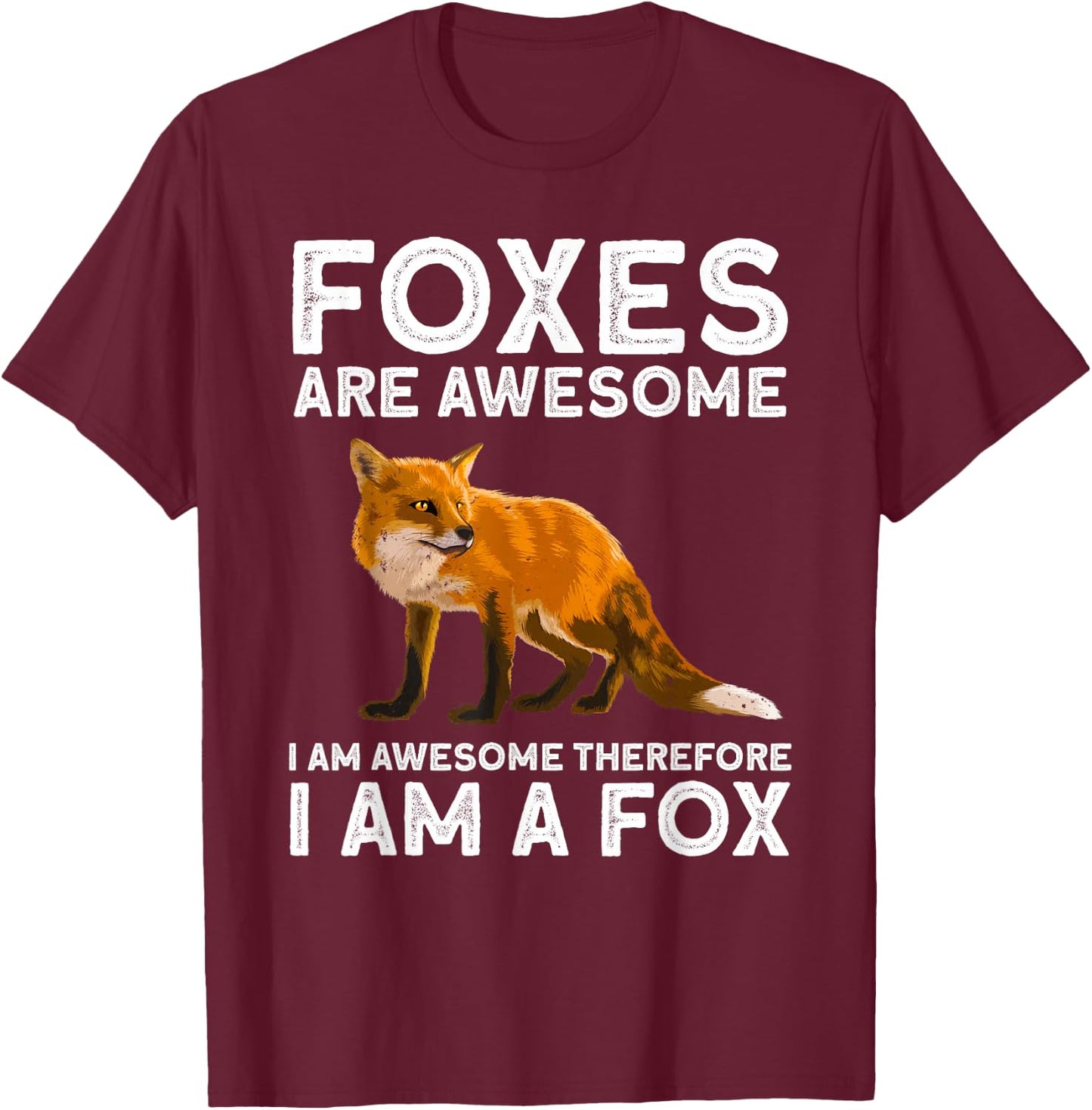 Cool Fox Design Women Kids Wildlife Animal Fox Lover Small T-Shirt - T-Shirt | Maroon