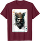 King of Hearts Creepy Card Game Poker Gothic Halloween T-Shirt - T-Shirt | Maroon