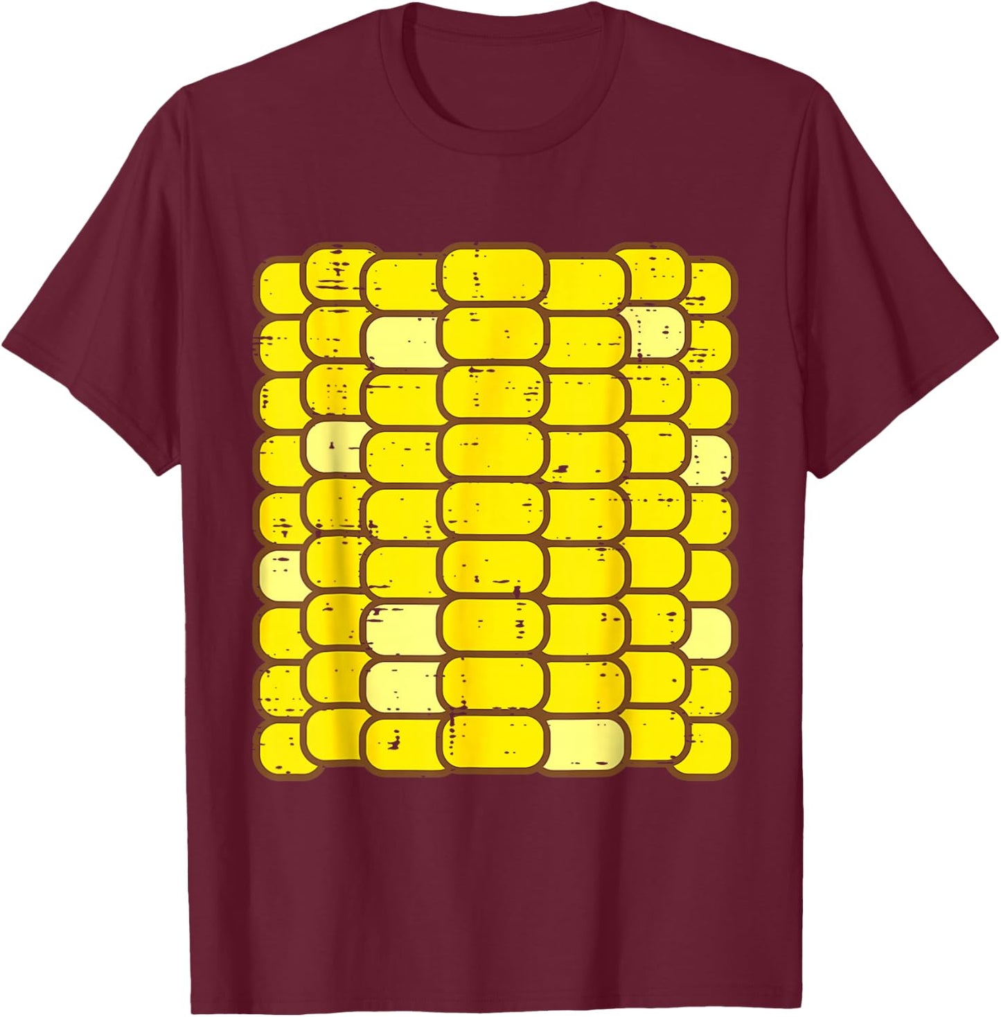 Corn Halloween Costume Funny Foodie Farmer Men Women Kids T-Shirt - T-Shirt | Maroon