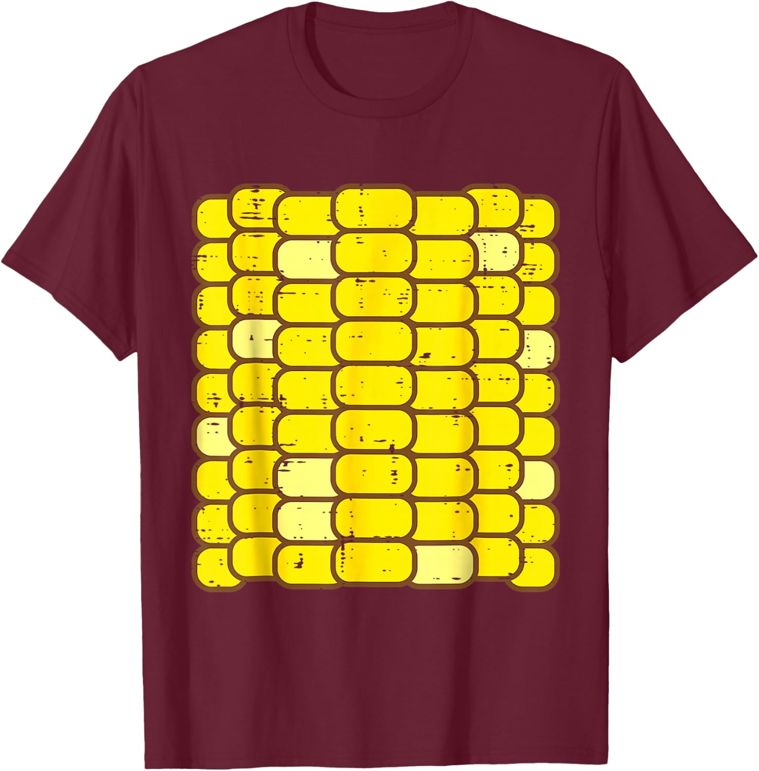 Corn Halloween Costume Funny Foodie Farmer Men Women Kids T-Shirt - T-Shirt | Maroon
