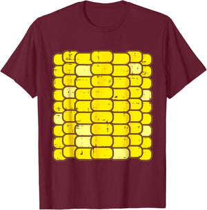 Corn Halloween Costume Funny Foodie Farmer Men Women Kids T-Shirt - T-Shirt | Maroon