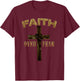 Christian Christ Faith Over Fear Cross T-Shirt - T-Shirt | Maroon