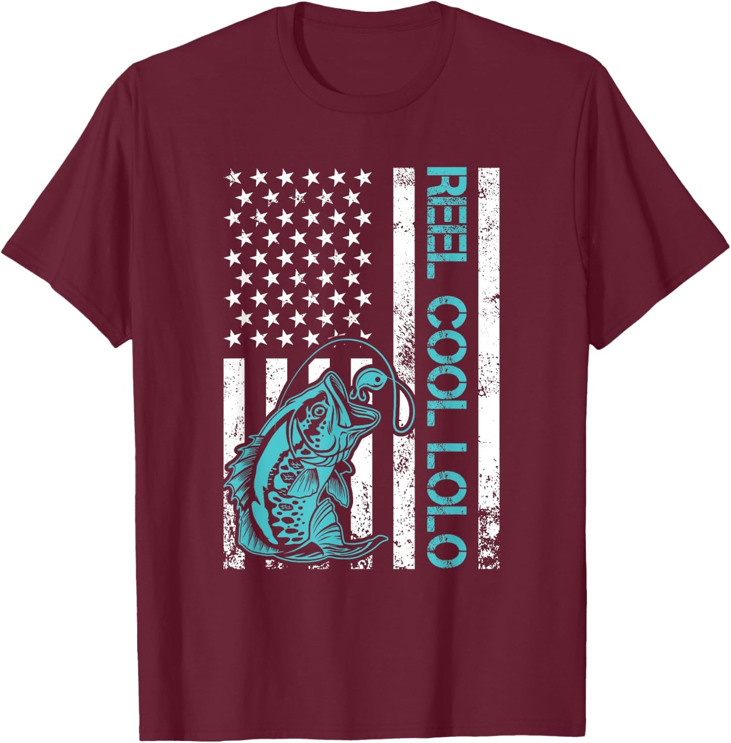 Reel Cool Lolo Fishing Shirt Funny Grandpa Father's Day T-Shirt - T-Shirt | Maroon