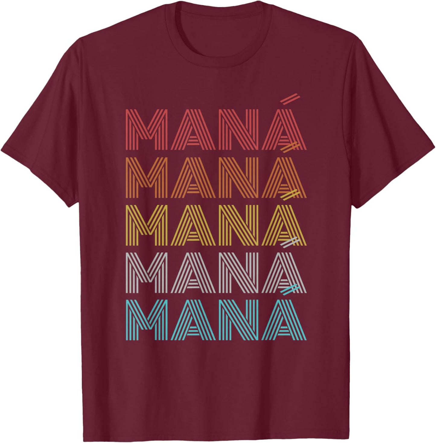 Retro Vintage Mana T-Shirt - T-Shirt | Maroon