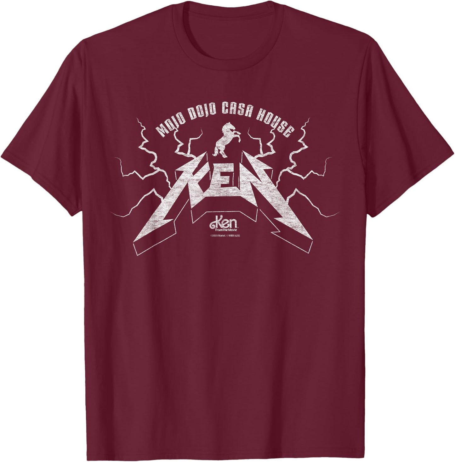 Barbie The Movie - Country Metal Ken Logo T-Shirt - T-Shirt | Maroon