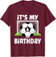 Kids 6 Years Old Soccer 6th Birthday Player Kids B-Day Party T-Shirt - T-Shirt | Maroon