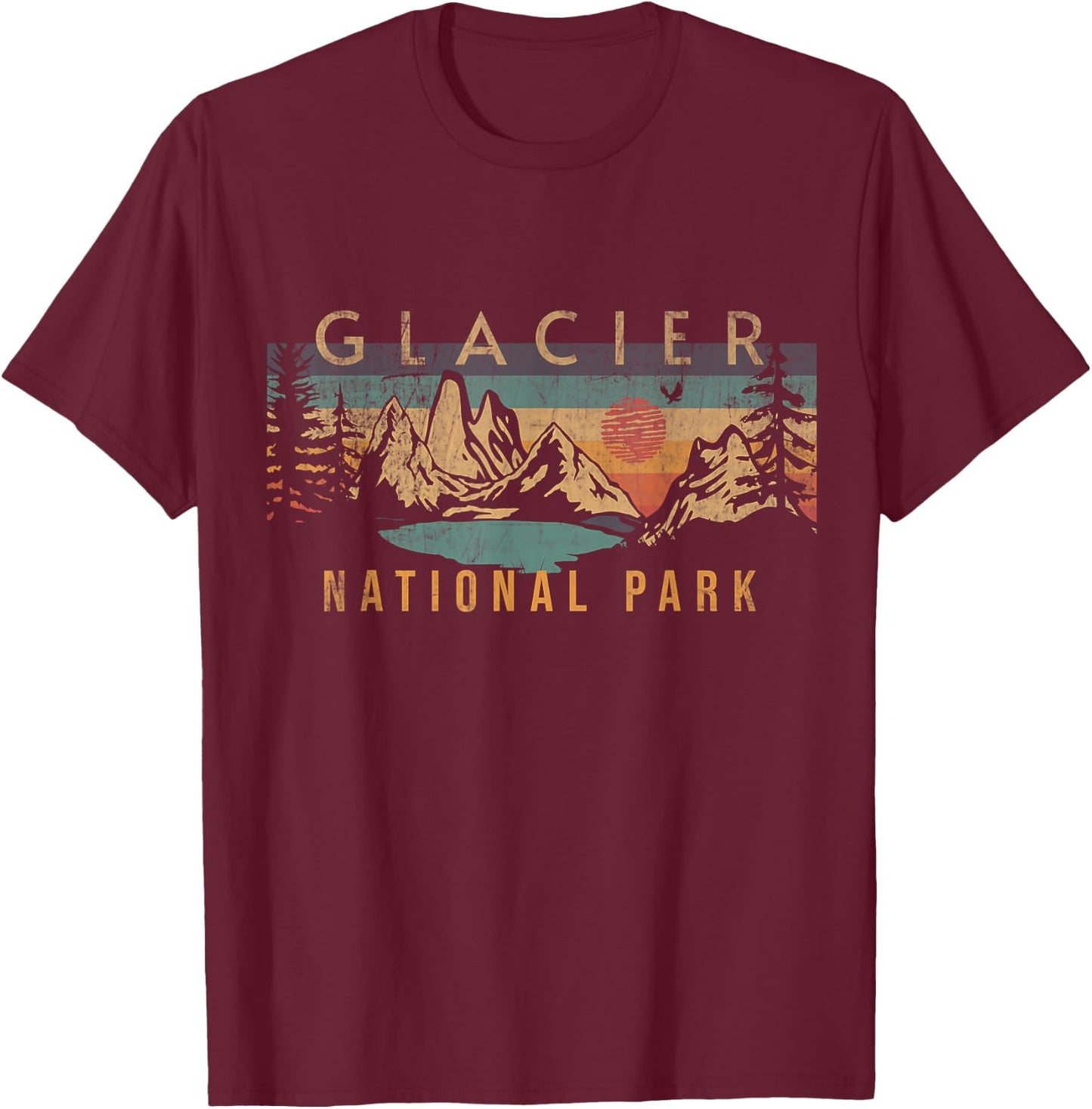 Glacier National Park T-Shirt - T-Shirt | Maroon
