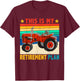 Vintage Retro This Is My Retirement Plan Funny Tractor Lover T-Shirt - T-Shirt | Maroon