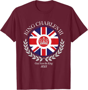 King Charles III T-Shirt - T-Shirt | Maroon