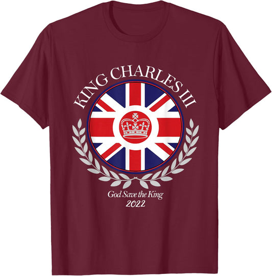 King Charles III T-Shirt - T-Shirt | Maroon